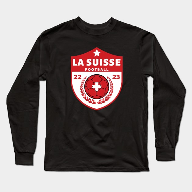 La Suisse Football Long Sleeve T-Shirt by footballomatic